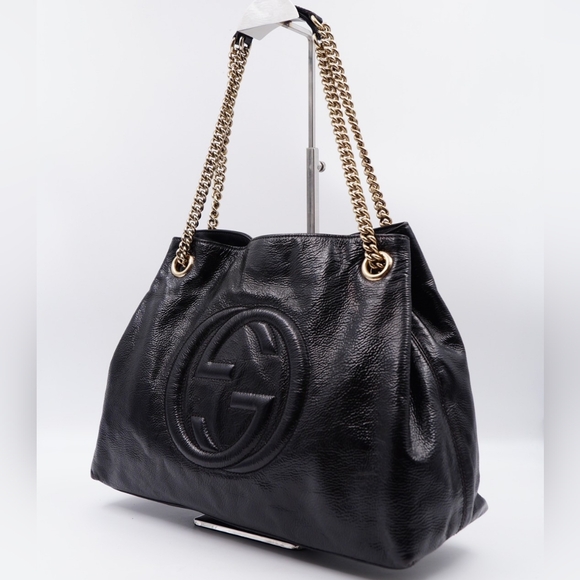AV16❤️ GUCCI Patent Soho Chain Shoulder Bag - Picture 3 of 13